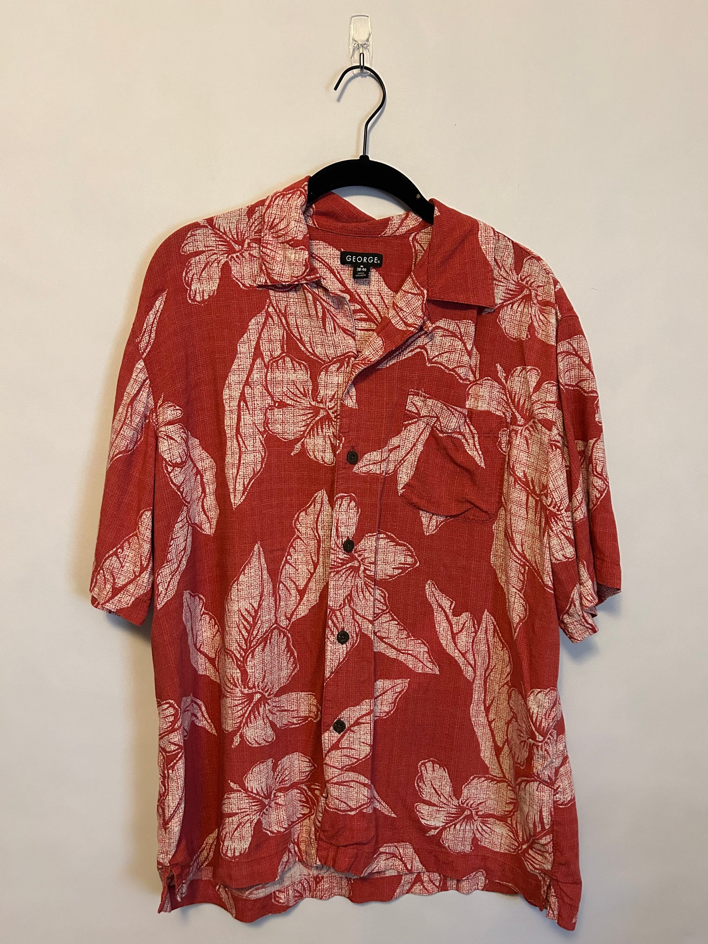 George Red Hawaii Button Up