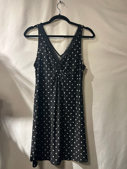 Gillian & O’Malley Polka Dot & Lace Dress M
