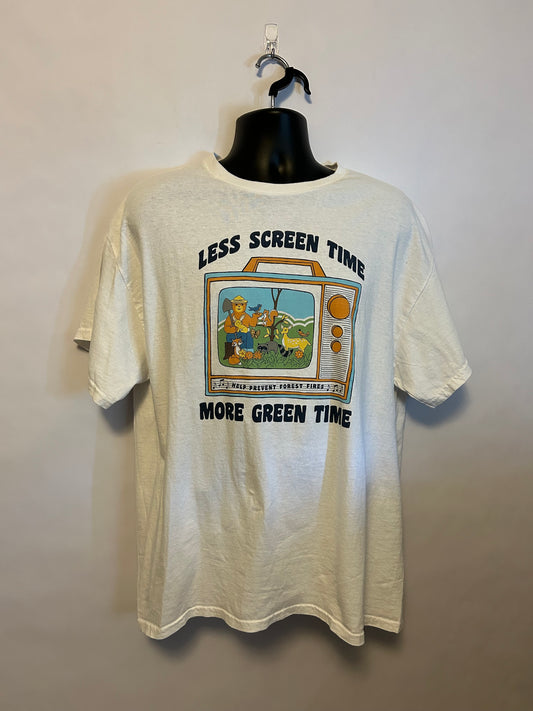 Less Screen Time White T-Shirt L