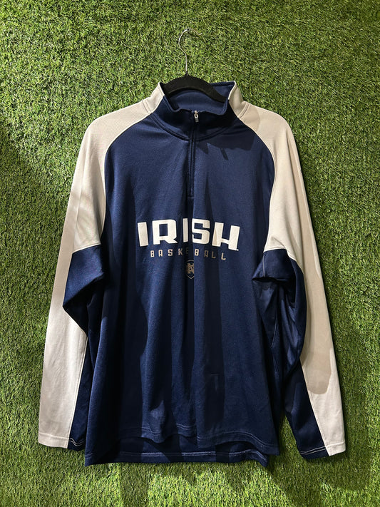 Adidas ND Irish Basketball Quarter Zip L