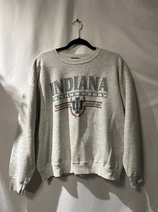 IU Grey Sweatshirt L