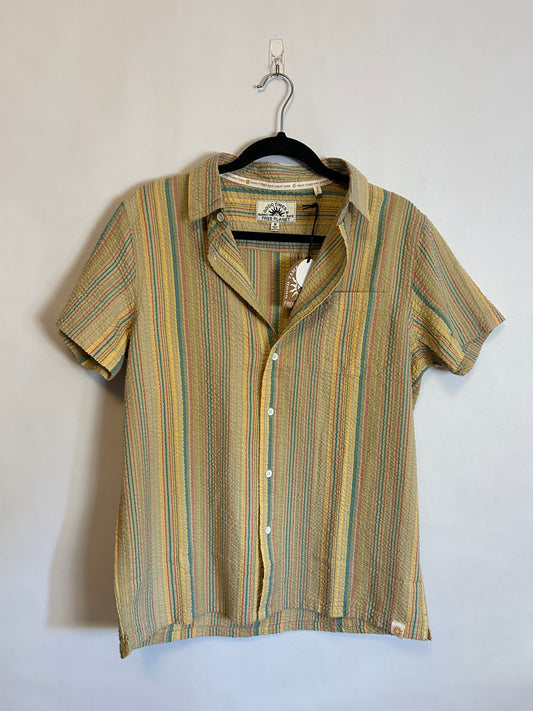 Free Planet Striped Button Up M