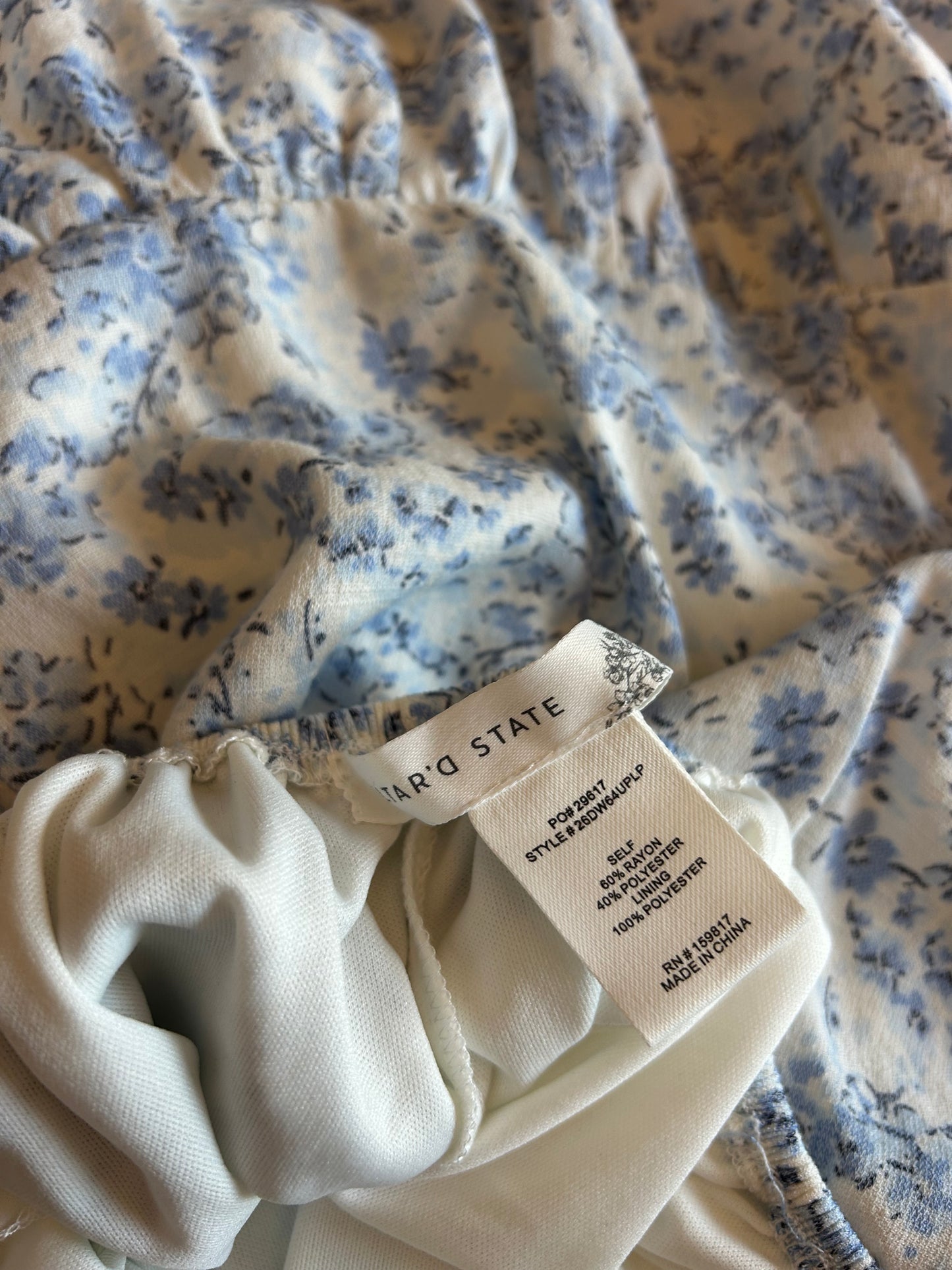 Altar’d State Blue and White Floral Dress S?