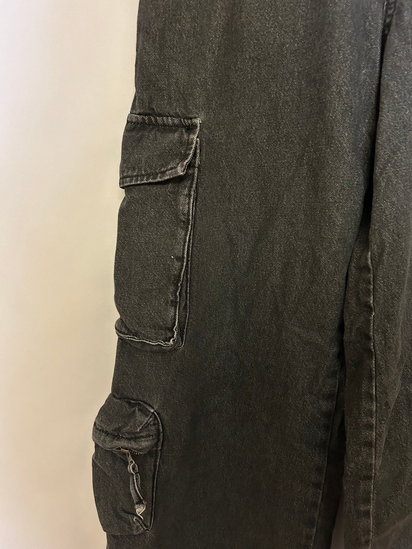 Universal Thread Black Jeans Cargo Style 6