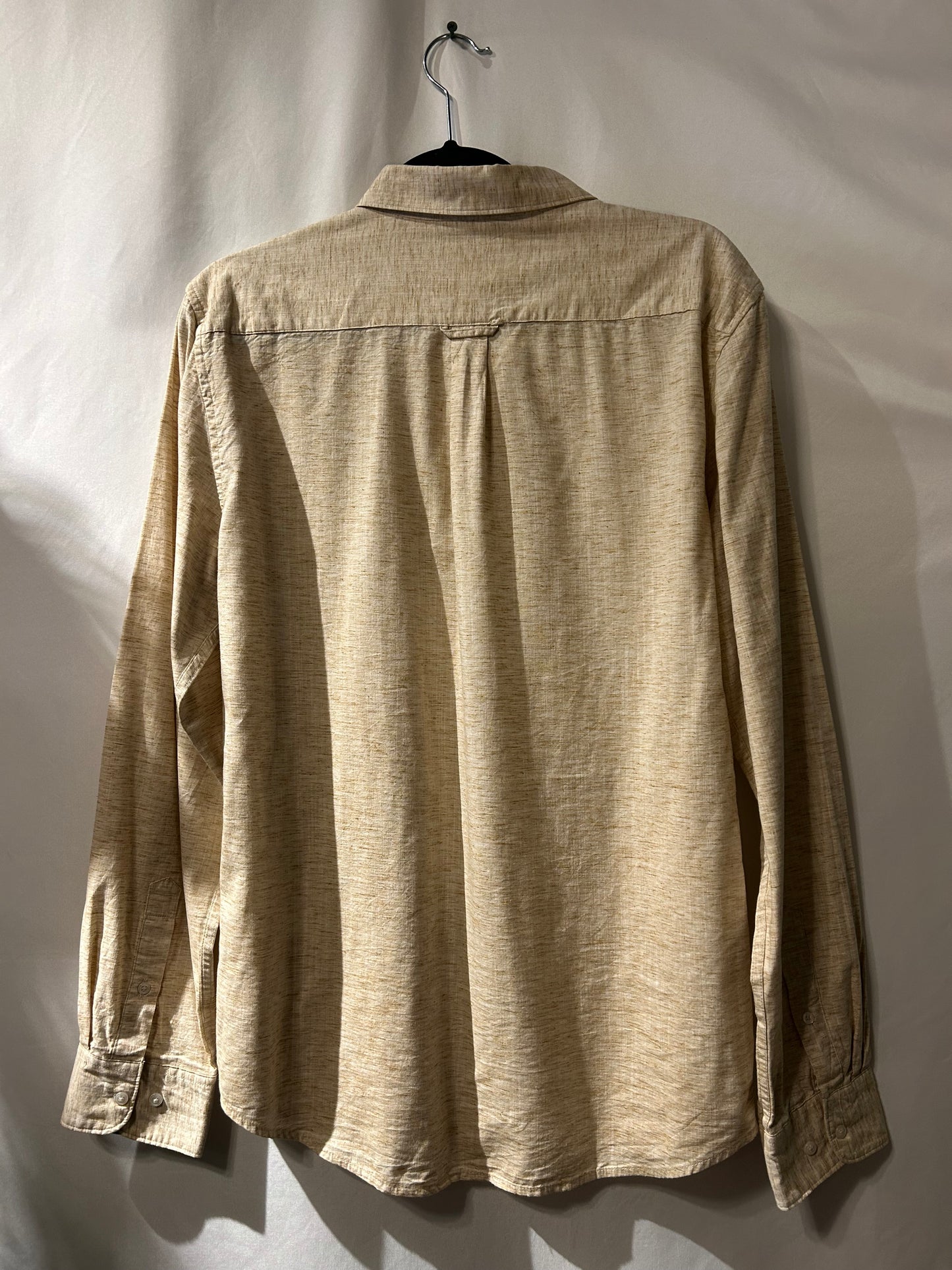 Denim & Flower Tan Button Up L