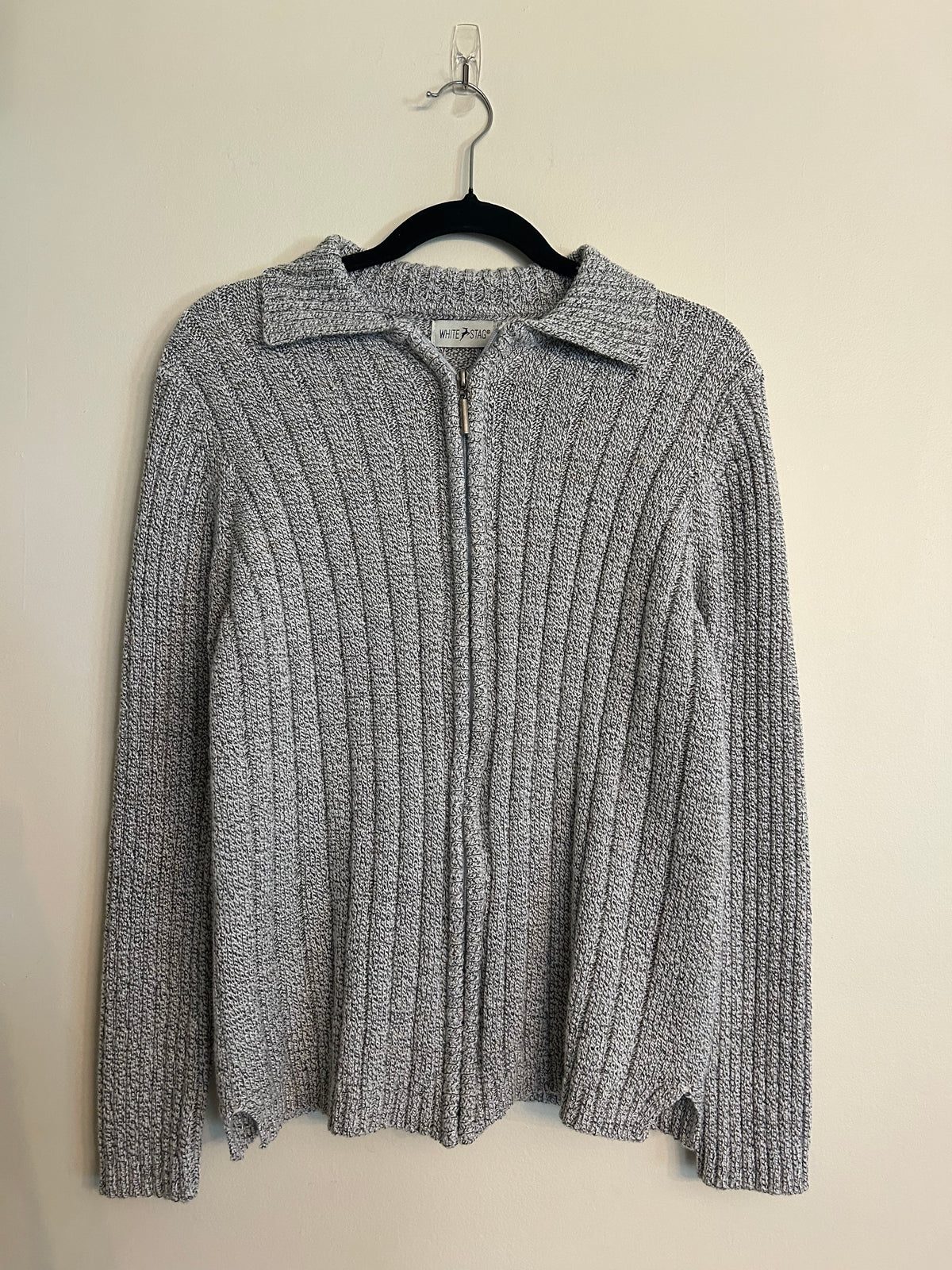 White Stag Grey Zip Up Sweater XL