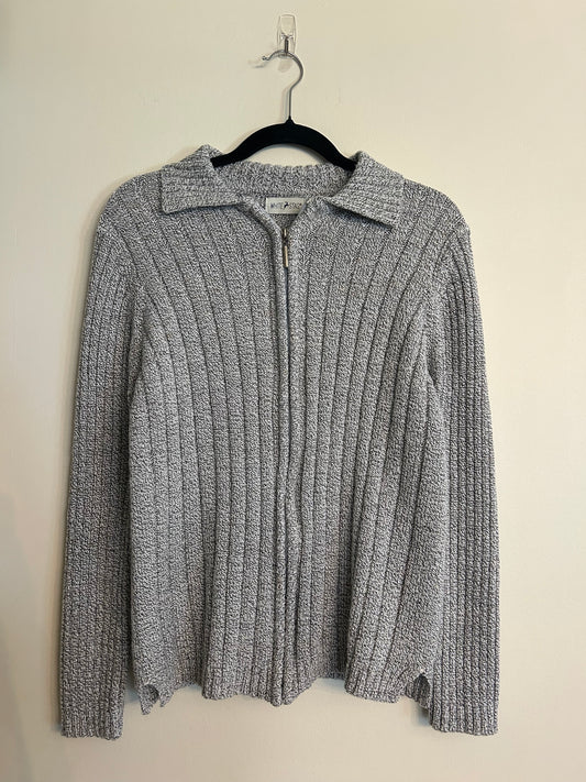 White Stag Grey Zip Up Sweater XL