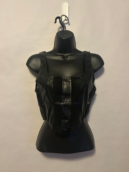 Fashion Nova Black Leather Tank S