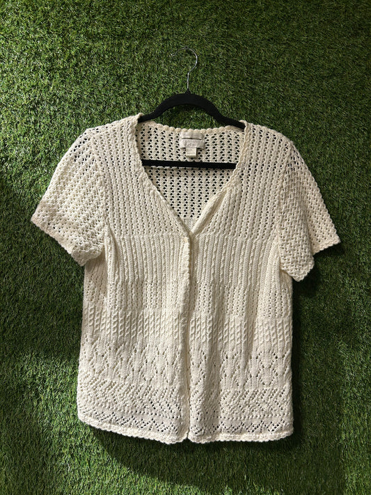 Christopher & Banks Hand Crochet Top L