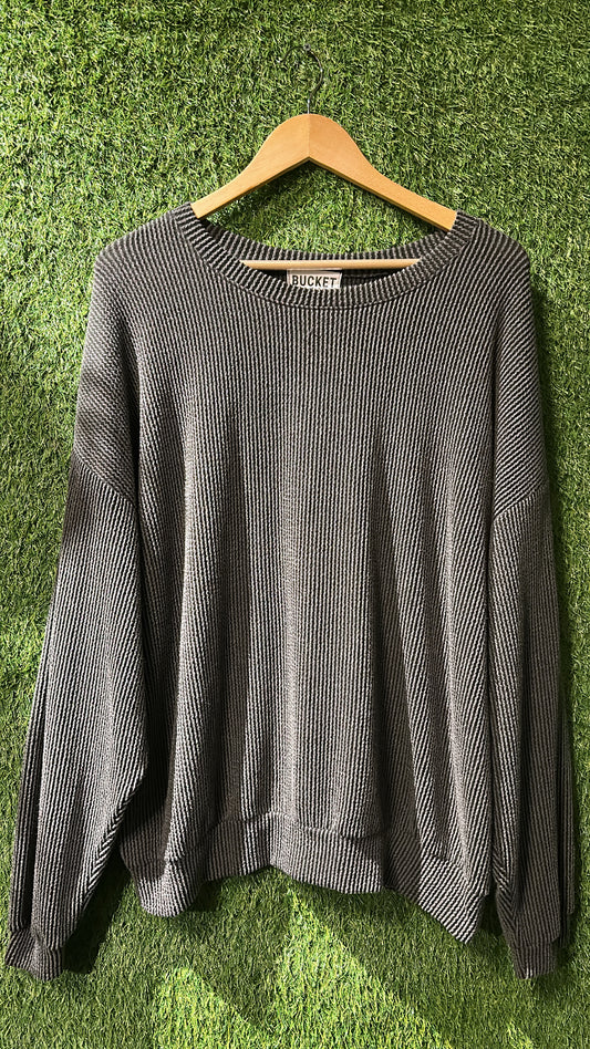 Bucket List Ribbed Sweatshirt XL