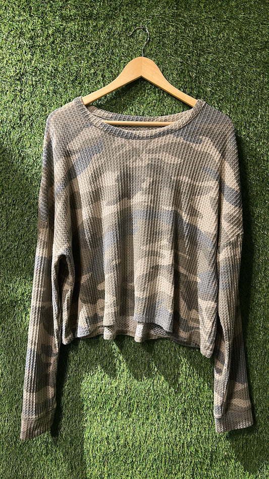 Aero Camo Waffle Long Sleeve L