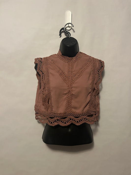 Mauve Lace Crop Tank S/M