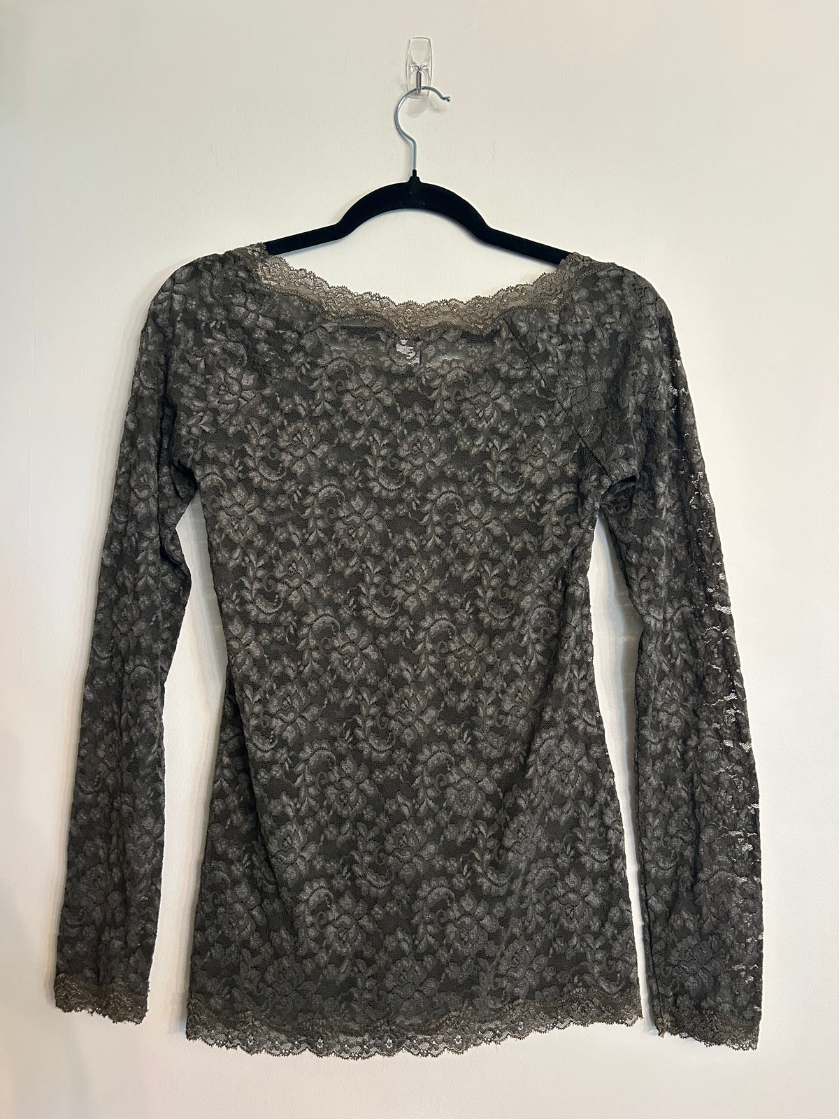 Moda International Green Lace Layering Shirt M