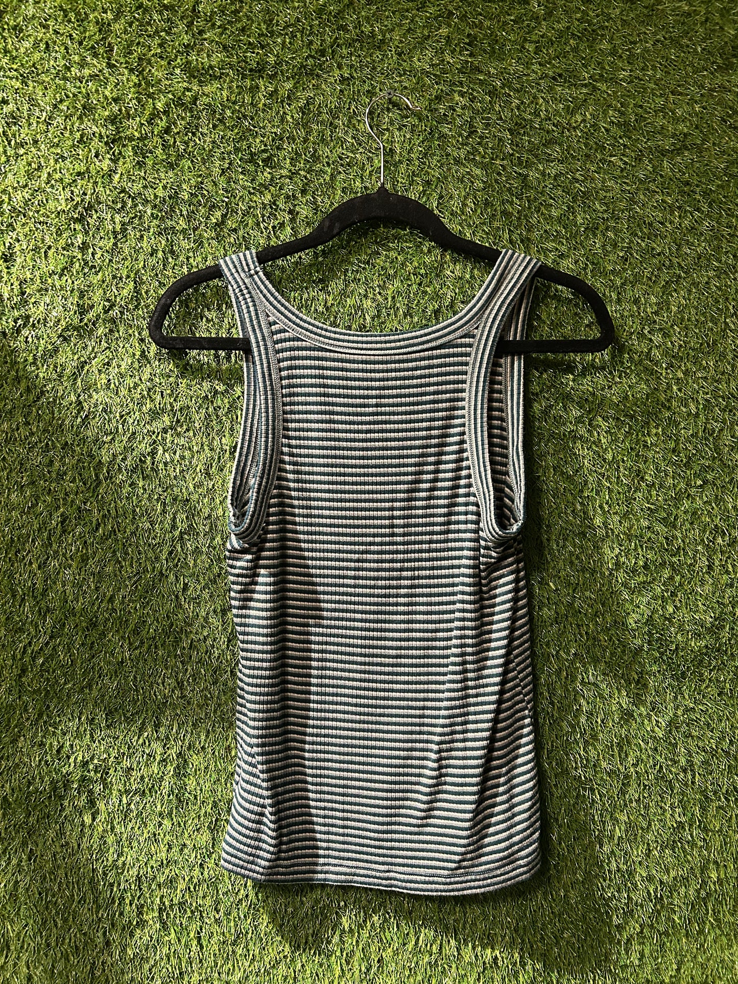 American Eagle Green & White Soft Tank S