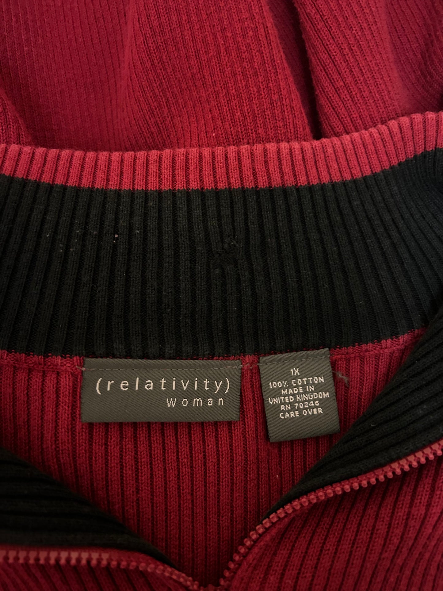 Relativity Red Zip Up M