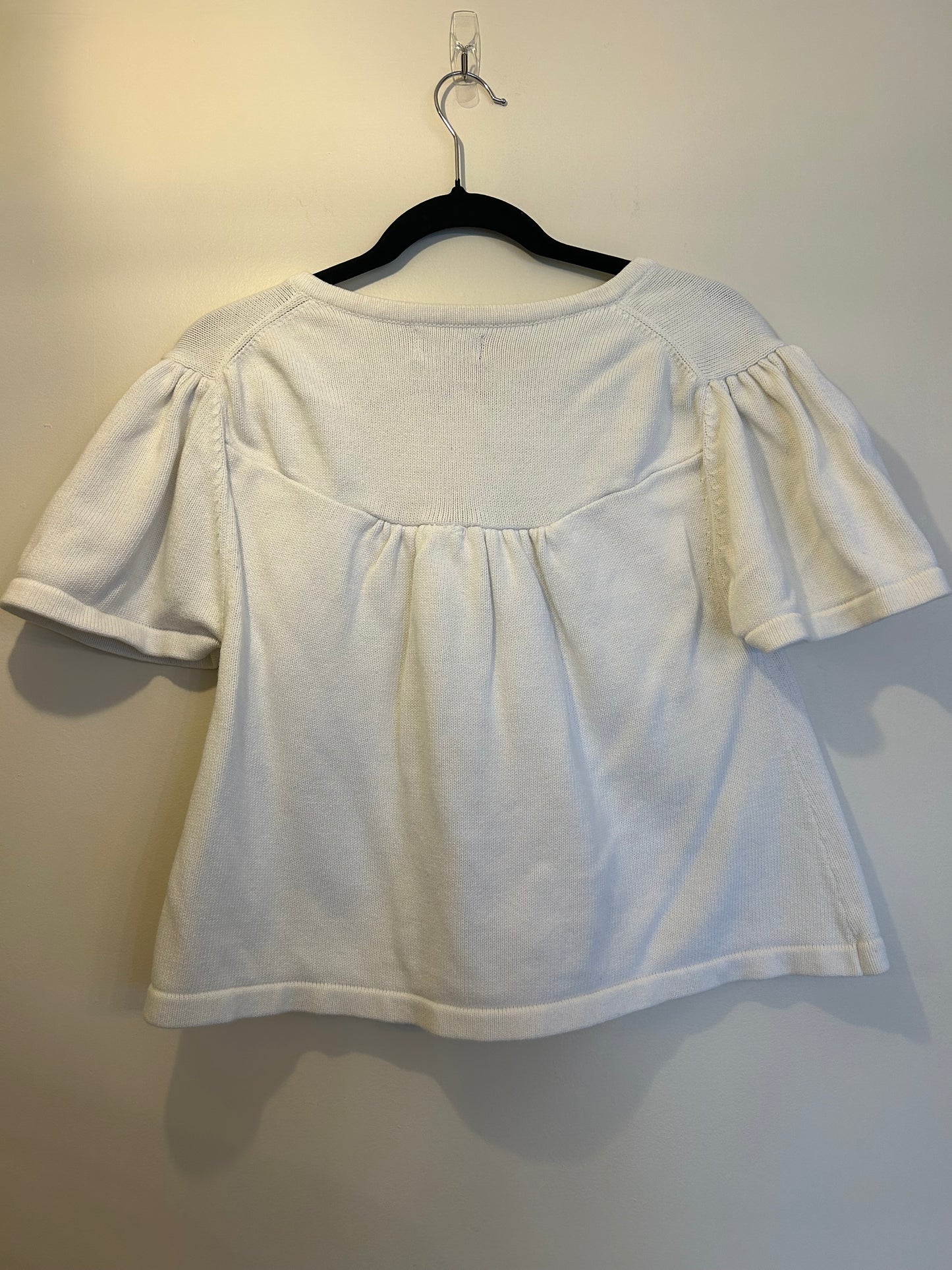 Sonoma White Short Sleeve Sweater XL (fits smaller)