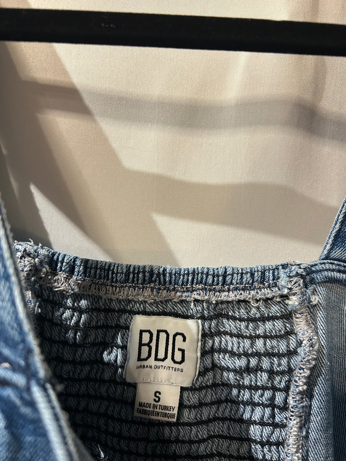 BDG Ruffle Denim Jumpsuit S