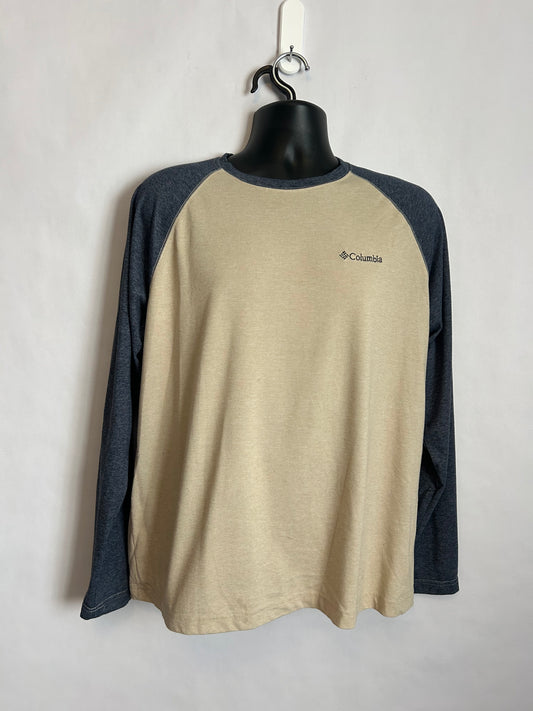Columbia Tan & Navy Long Sleeve L