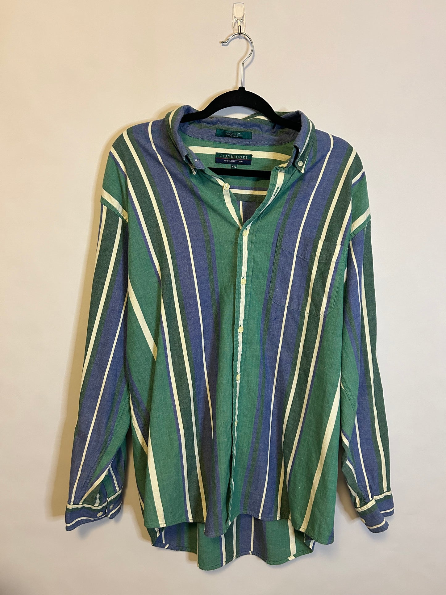 Claybrooke Green Button Up XXL