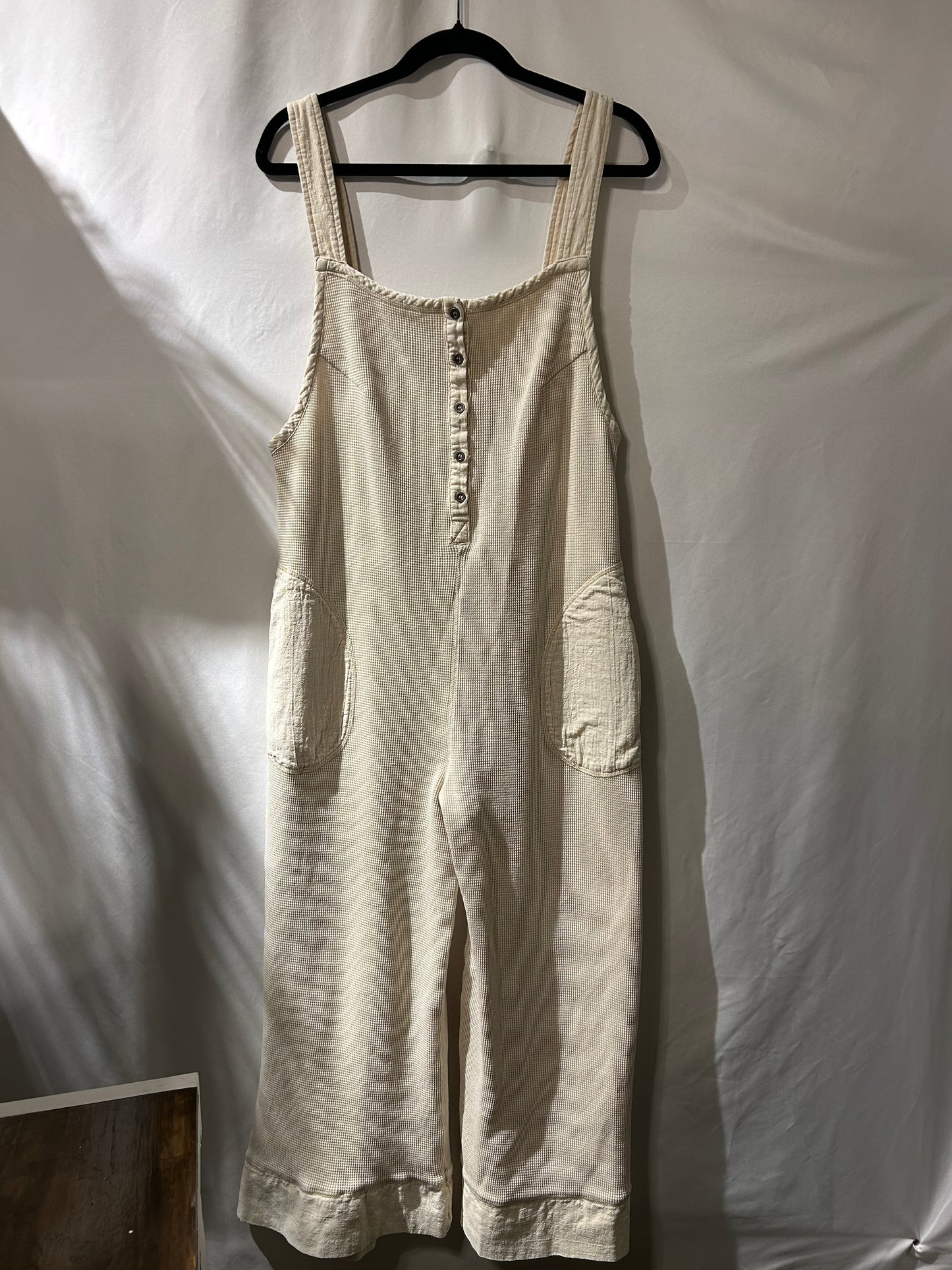 Mystree Boho Waffle Knit Wide Leg Jumpsuit L