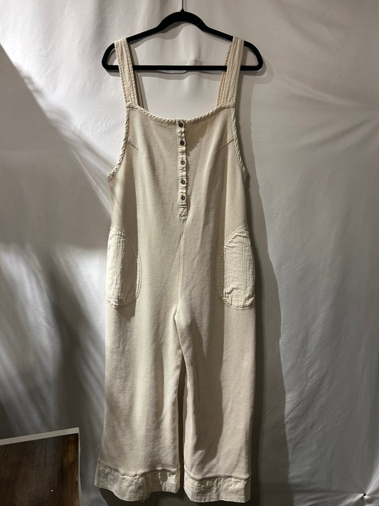 Mystree Boho Waffle Knit Wide Leg Jumpsuit L