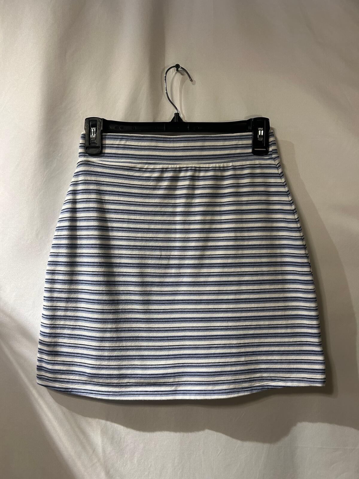 Hollister High Rise Blue & White Skirt XS