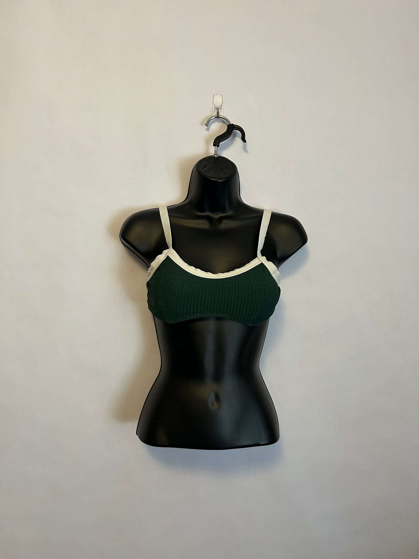 Cupshe Dark Green Bikini Top M