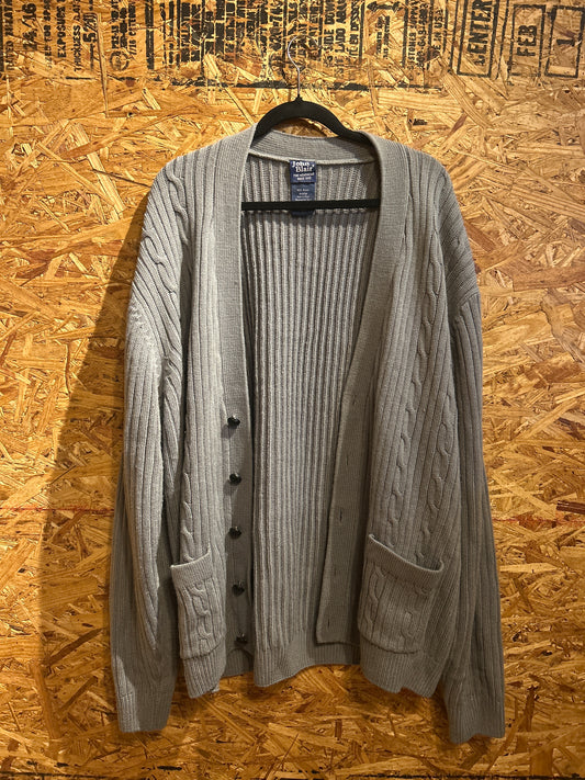 John Blair Grey Cardigan 2XL