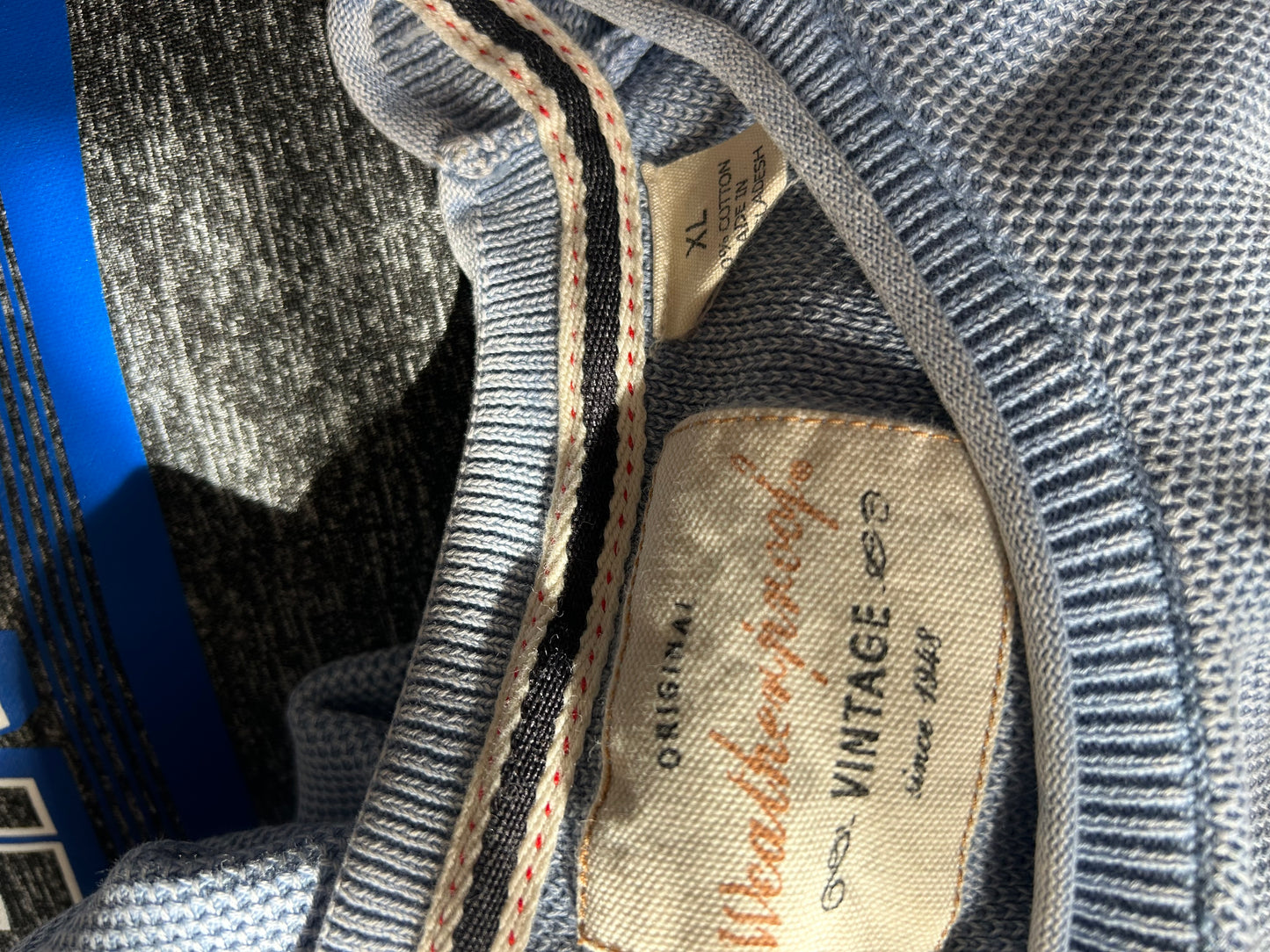 Original Weatherproof Vintage Blue Sweater XL