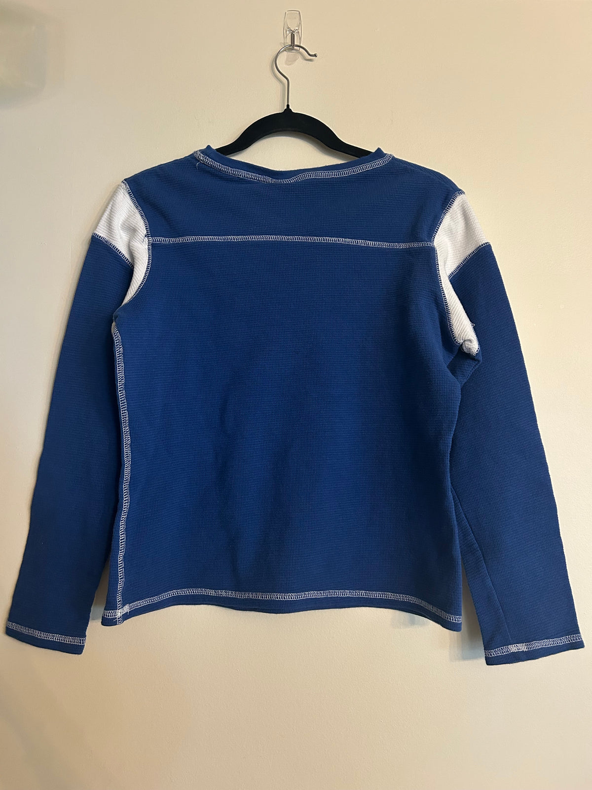 Colts Waffle Knit Contrast Stitching Long Sleeve L