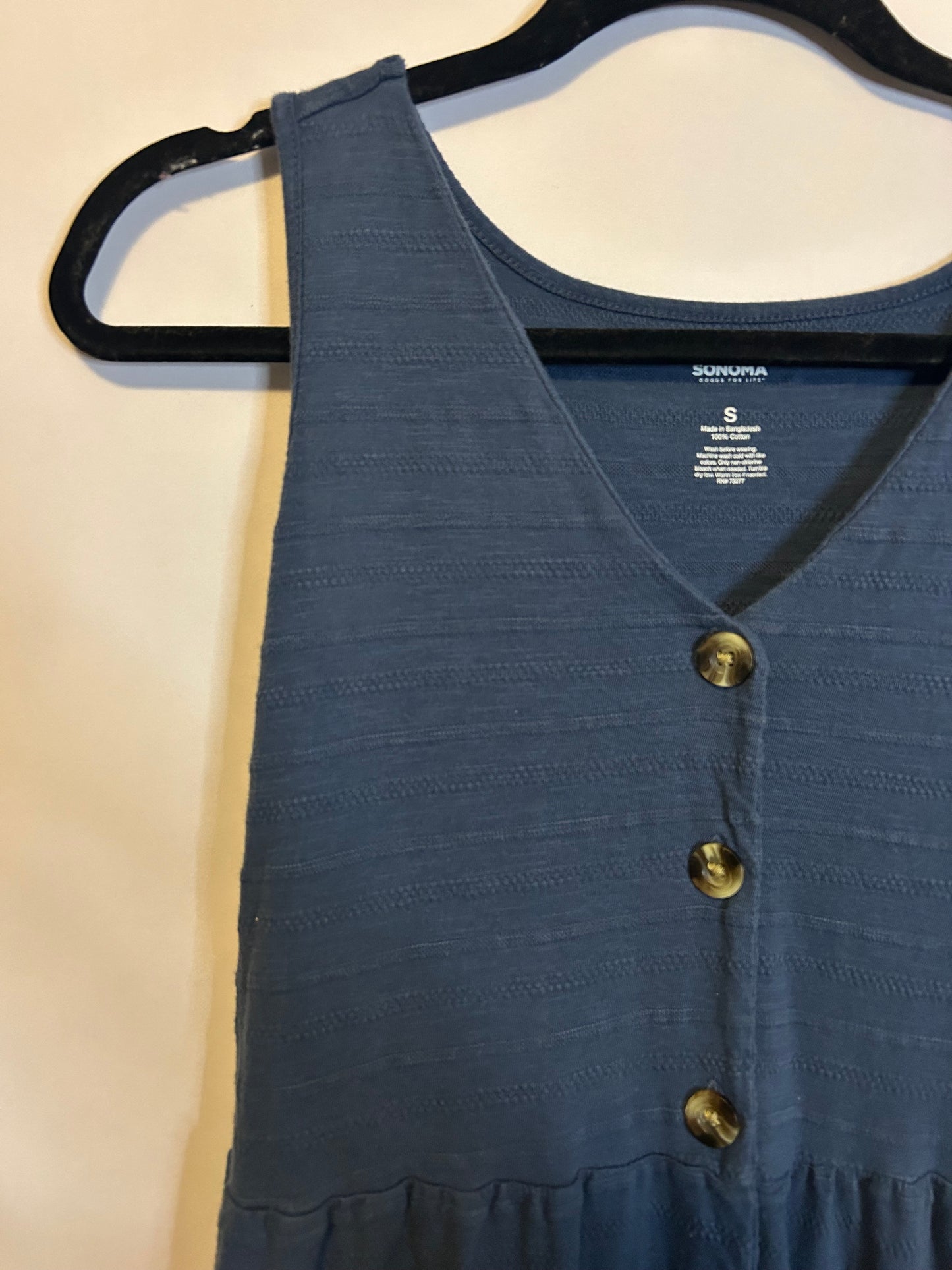 Sonoma Blue Buttoned Dress S