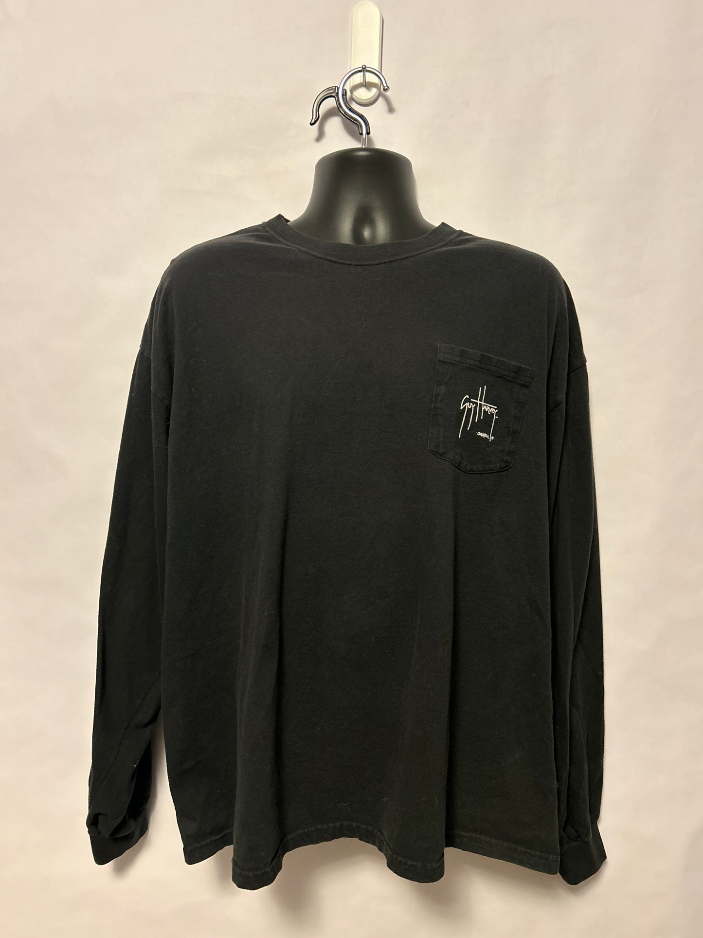 Guy Harvey Fish Black Long Sleeve 2XL