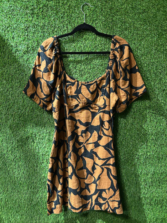 A New Day Brown & Black Dress L