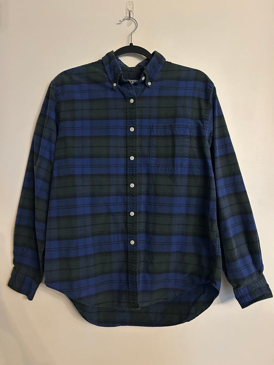 Lands’ End Blue & Green Flannel M