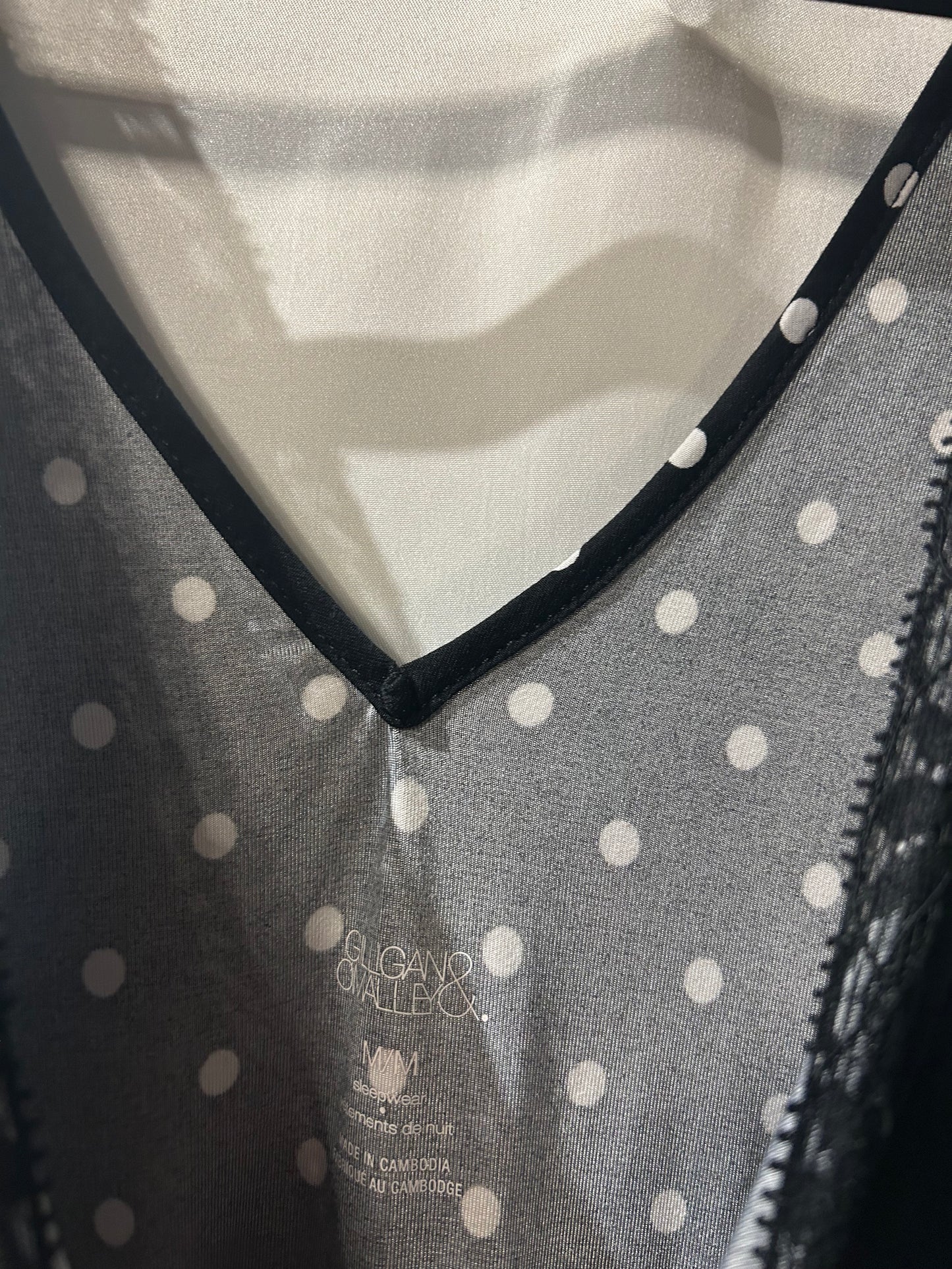 Gillian & O’Malley Polka Dot & Lace Dress M
