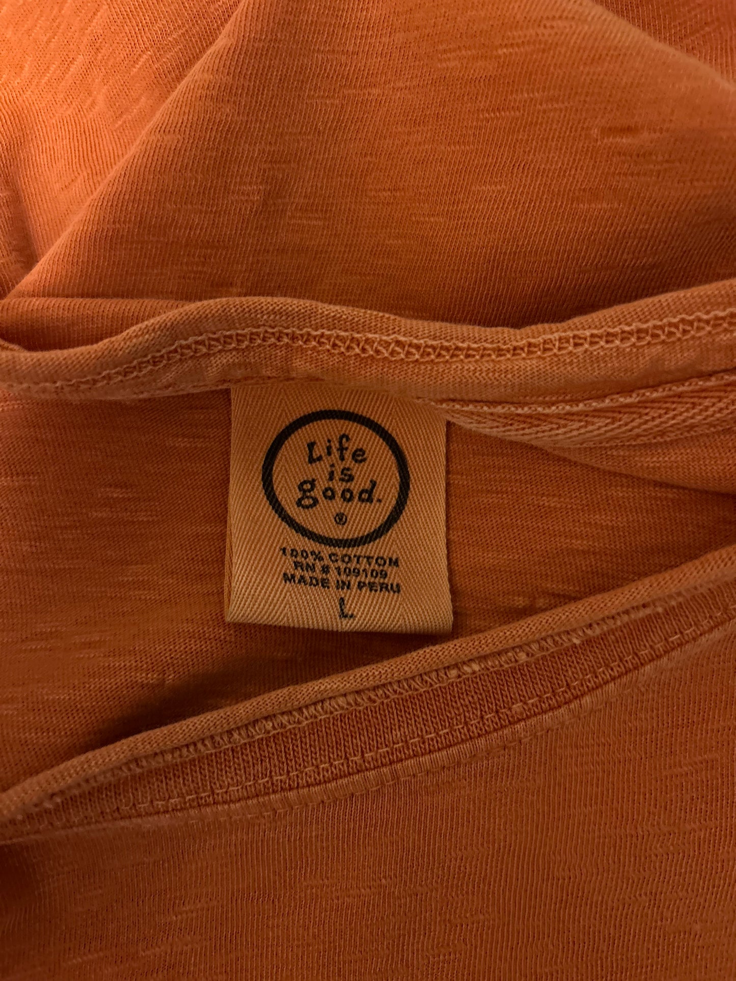 Life is Good Orange Long Sleeve L