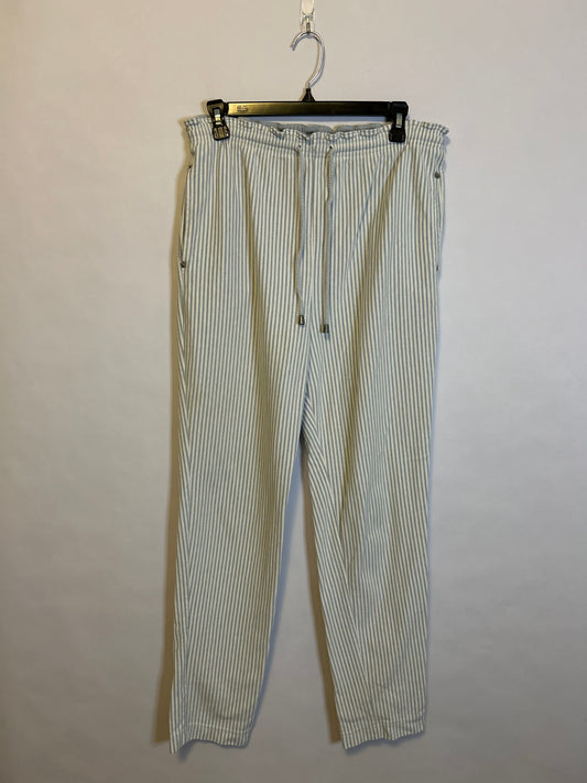 Liz Claiborne Blue & White Striped Pants M