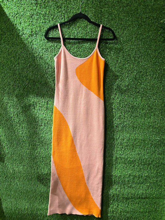 Pink & Orange Maxi Dress S/M
