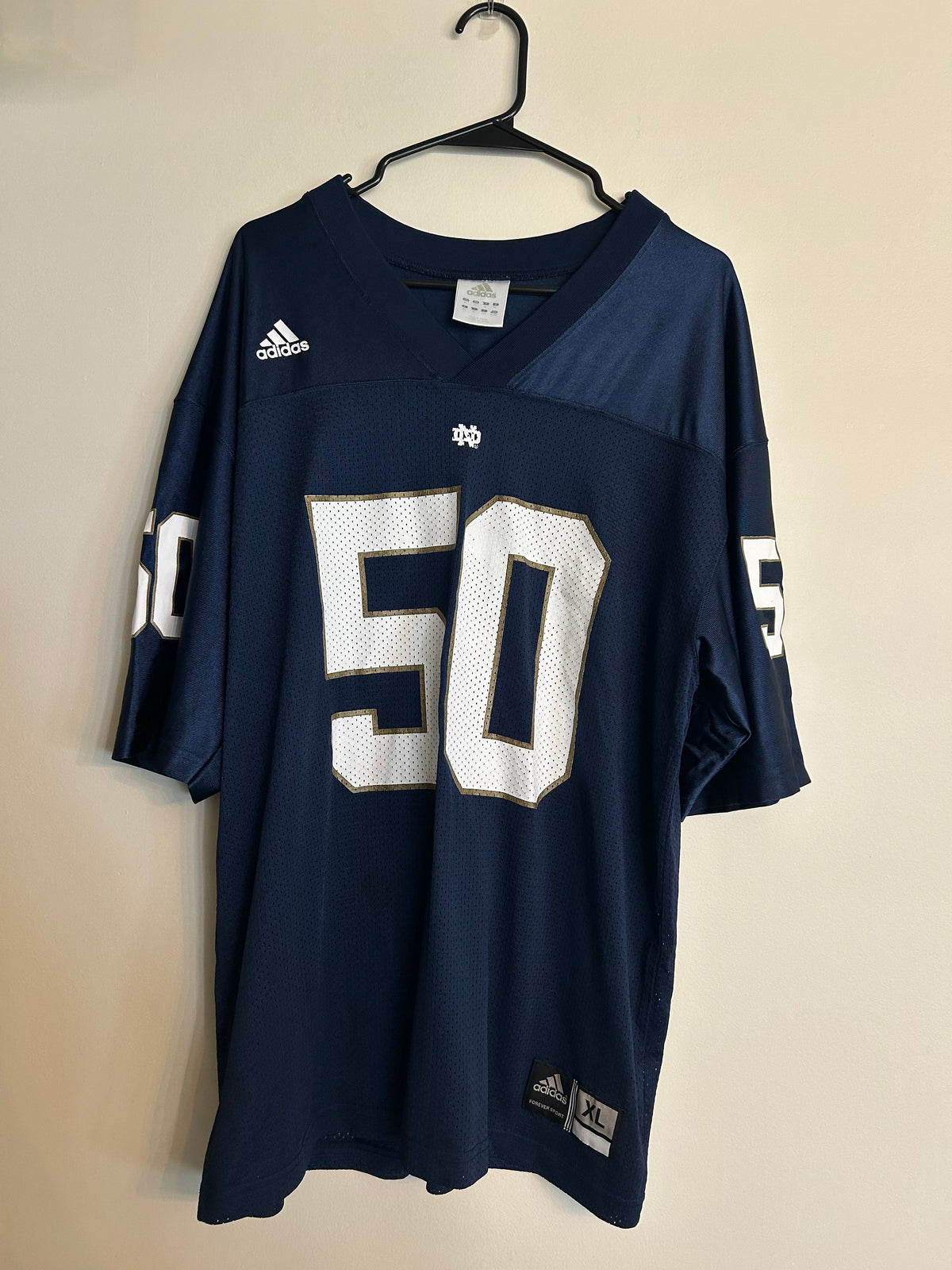 ND Navy #50 Jersey XL