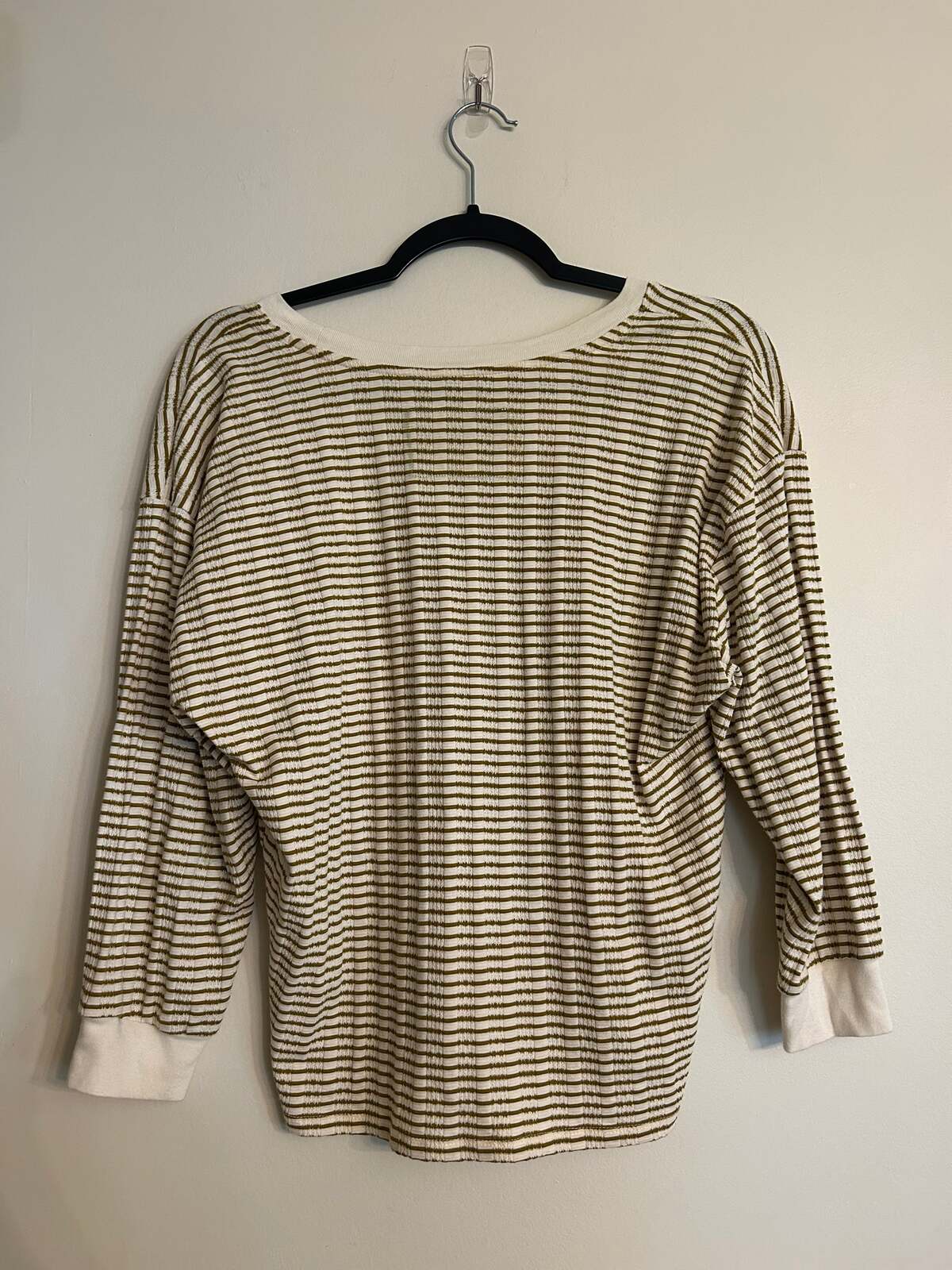 Anthropologie Hannah Striped V-Neck Knit Top S