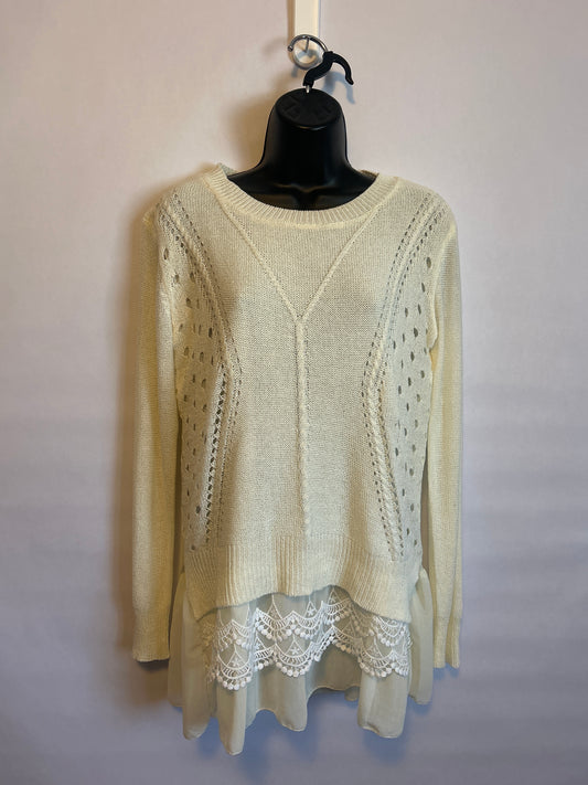 Renjo Sweater With Lace M