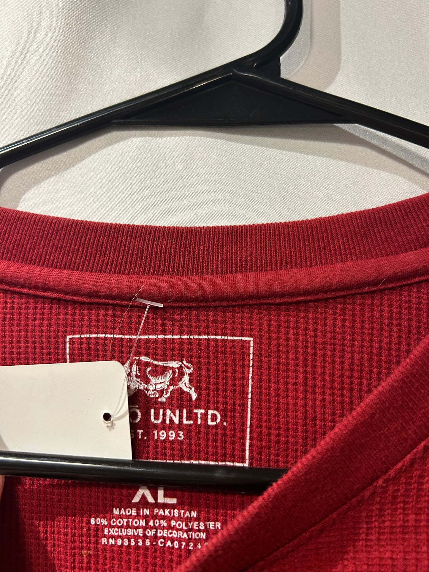 Ecko Red Waffle Long Sleeve XL