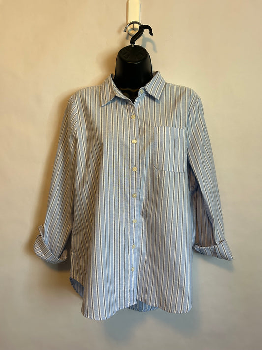 Alexander Jordan Light Blue Striped Button Up M