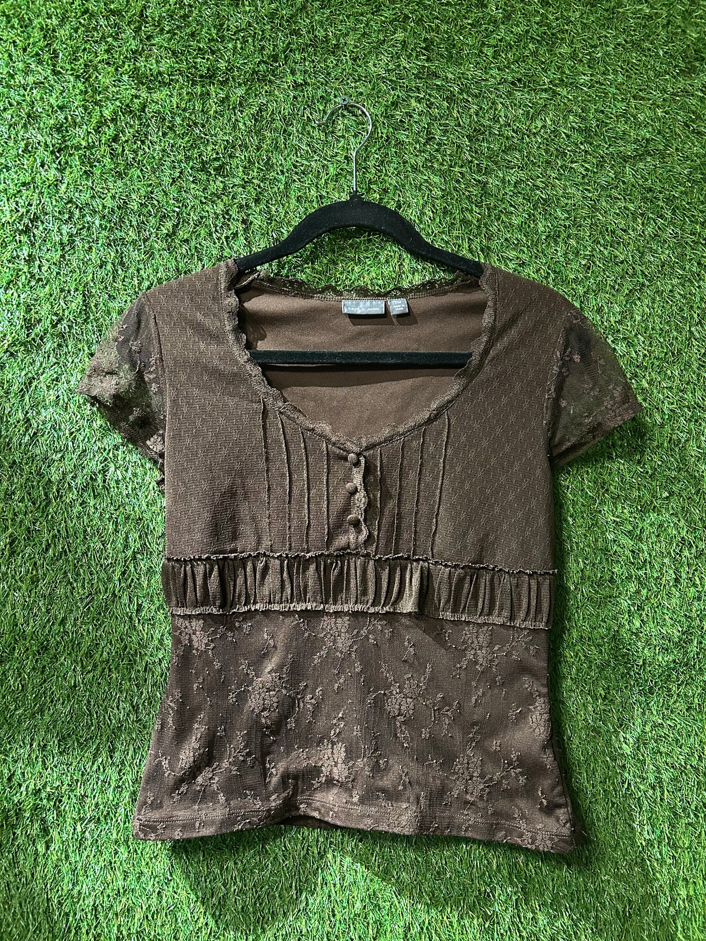Apt. 9 Brown Lace Tank PM
