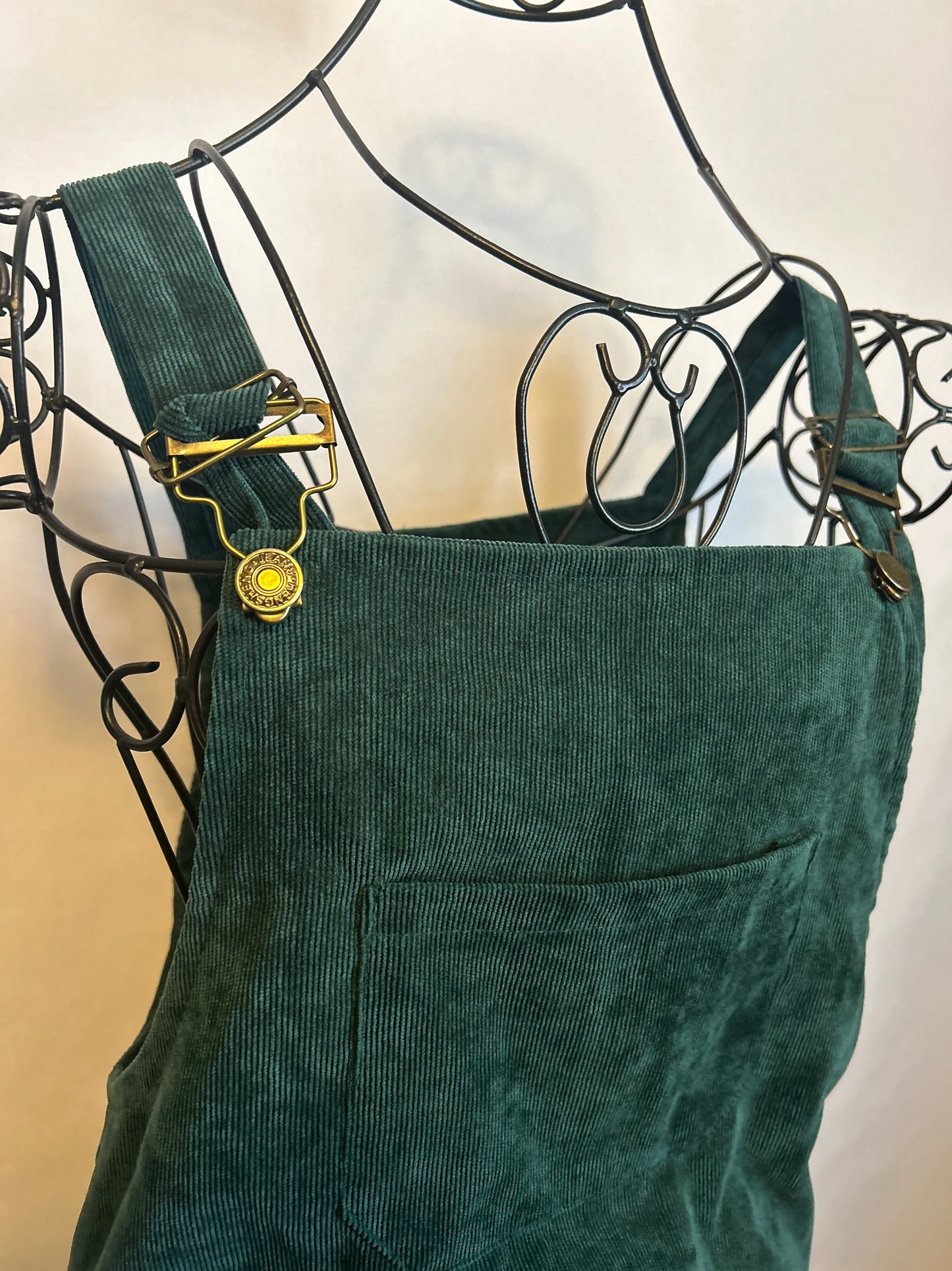 Green Corduroy Overalls M