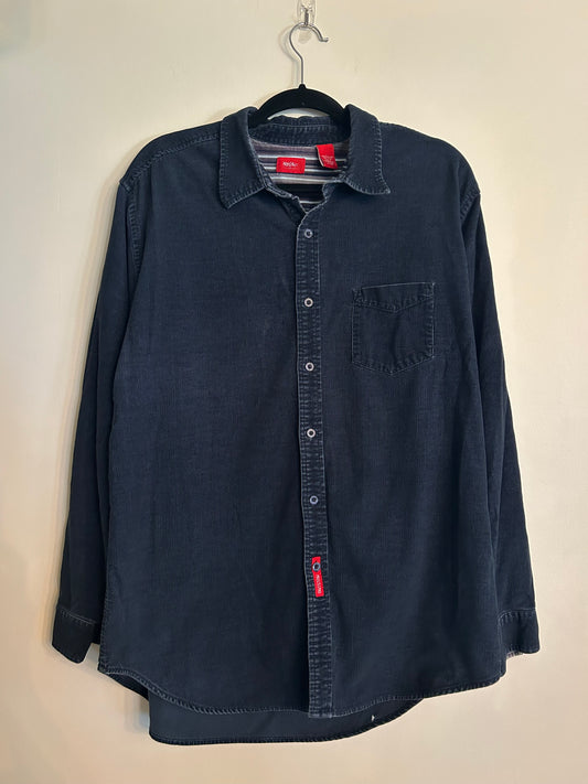 Vintage Mossimo Corduroy Navy Button Up L
