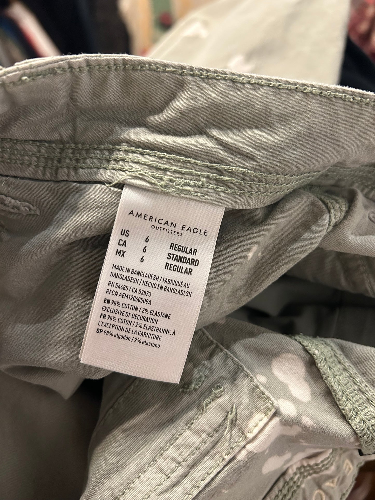 American Eagle Green Cargo Pants 6