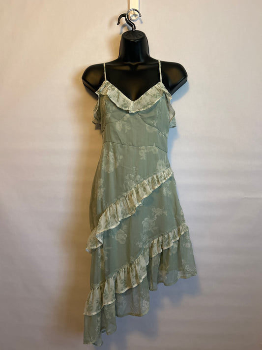 Social Tourist Green Floral Dress XS