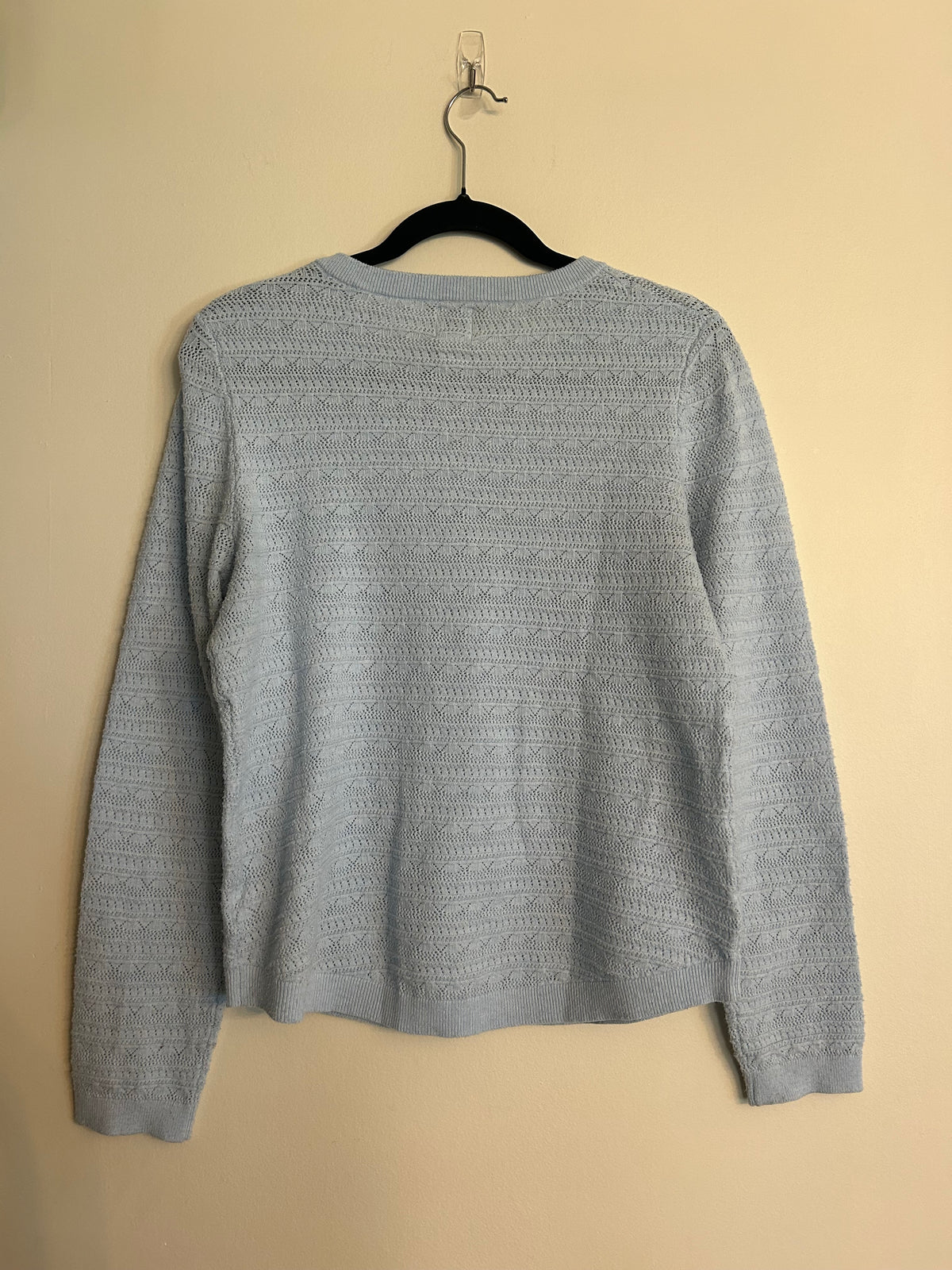 Joie Light Blue Pointelle Sweater L