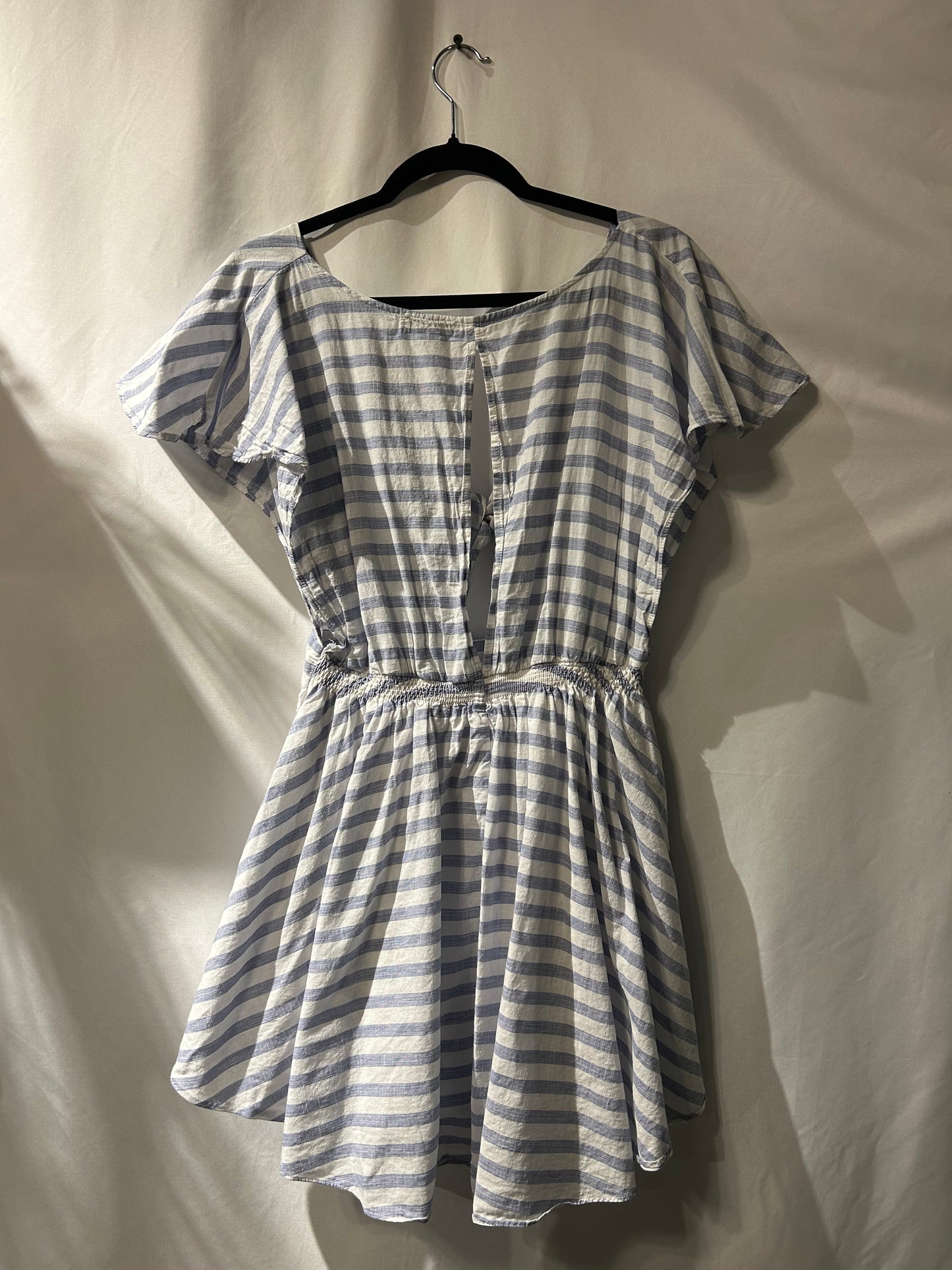 Lilyful Blue & White Striped Romper M